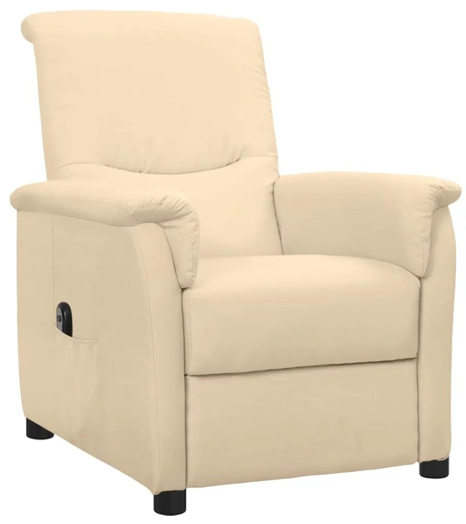 3098553 vidaXL Fotoliu rabatabil electric, crem, material textil