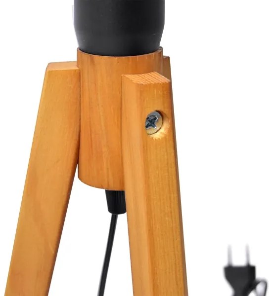 Lampă de masă ALBA 1xE27/15W/230V negru/stejar