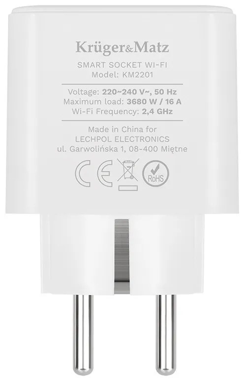 Priza Smart Wi-FI Connect P3, Tuya, contor energie, compatibila Google Home Si Alexa, Kruger&amp;Matz