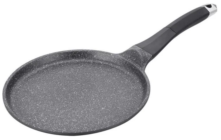 Tigaie pentru clatite Royalty Line RL-CP28M, 28 cm, Acoperire Greblon, Inductie, Grafit