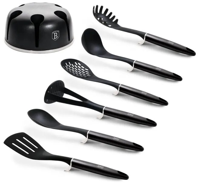 Set ustensile bucatarie 7 piese cu suport Carbon Pro Berlinger Haus BH 6324