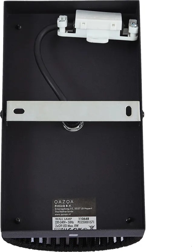 Lampă de perete Japandi neagră cu frânghie IP44 - Jayla