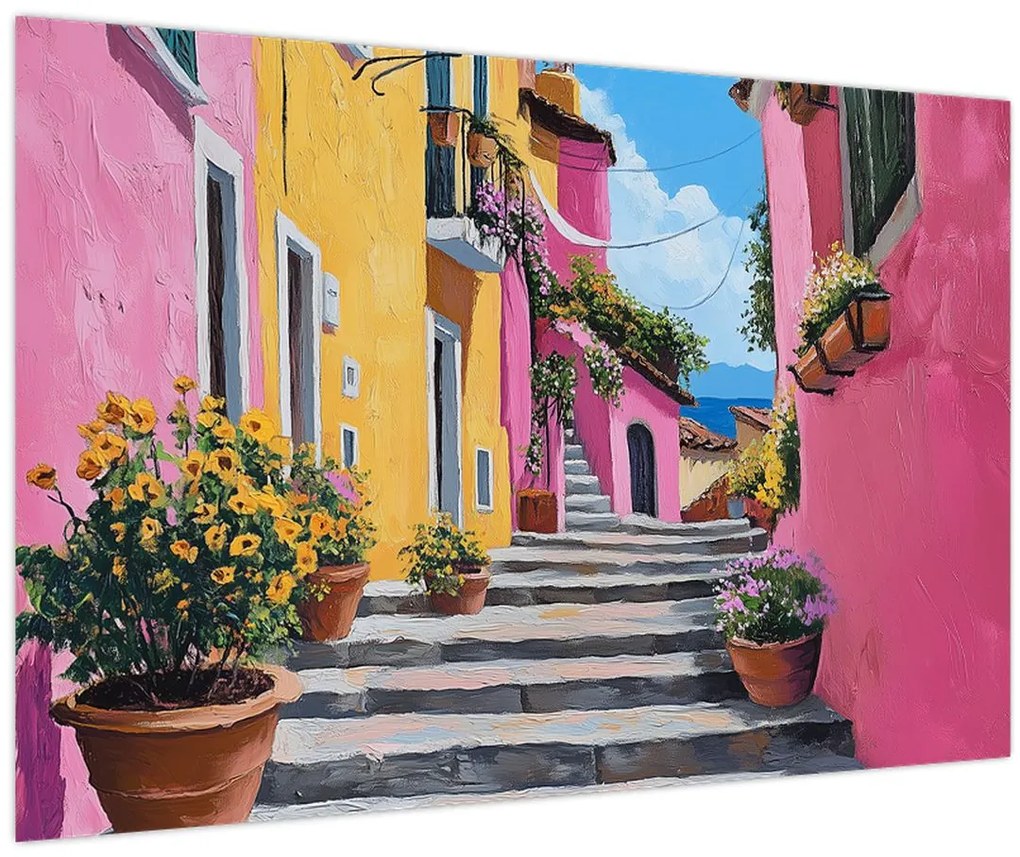 Tablou - Alee roz (90x60 cm)