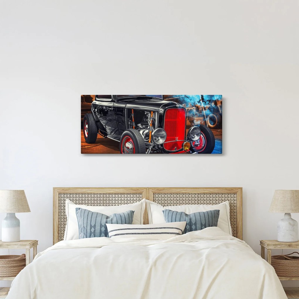 Tablou cu mașina veteran (120x50 cm)