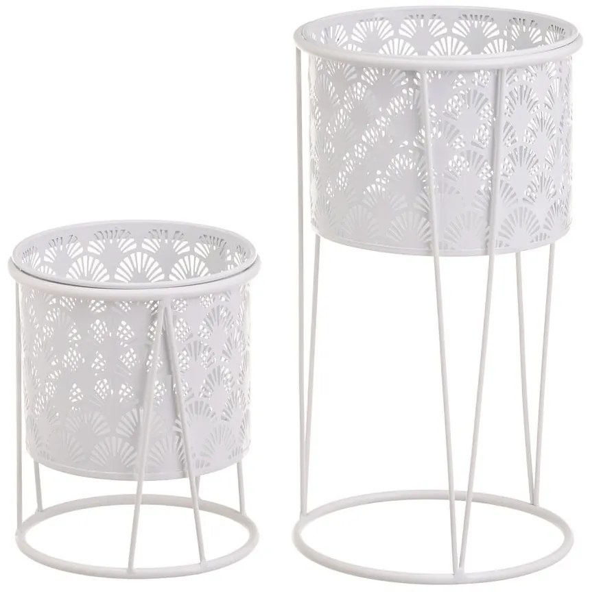 Suporturi pentru flori 2 buc. din metal ø 22 cm (înălțime 40 cm) – Casa Selección