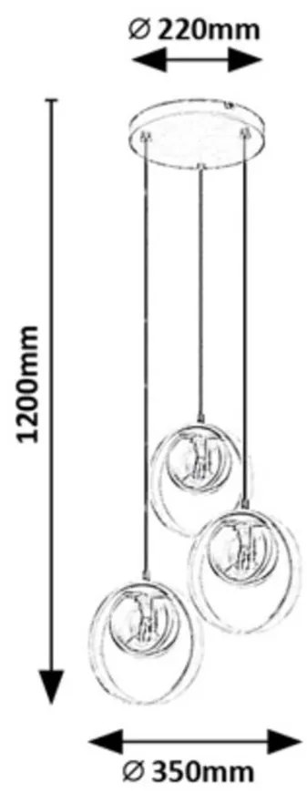 Lustra cu 3 pendule design modern Peyton