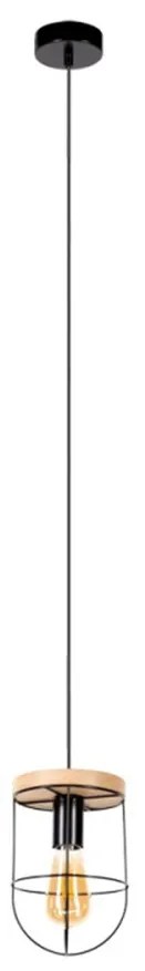 Lustră pe cablu Spot-Light 184159104 NETUNO 1xE27/60W/230V oak