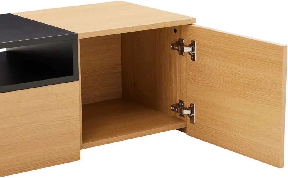 Comoda TV suspendata LOFT 160cm natur/ negru