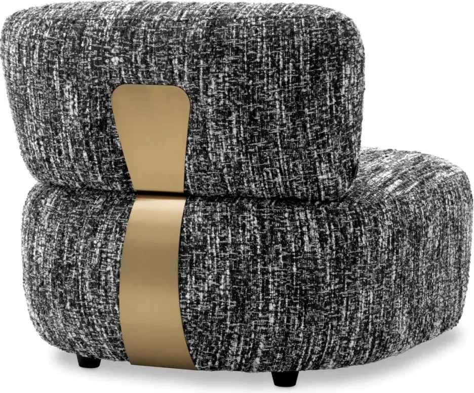 Fotoliu elegant design LUX Leon, Boucle sonata black