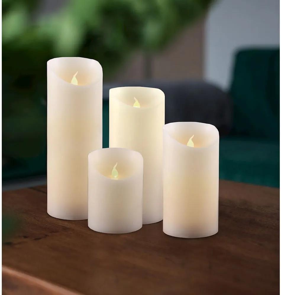 Set 4 lumânări cu LED DecoKing Subtle Sweet, înălțime 10, 12,5, 15 și 20 cm