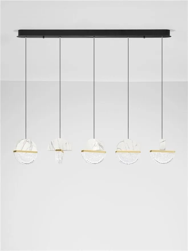 Lustra decorativa liniara cu 5 pendule LED 2700K DORIN