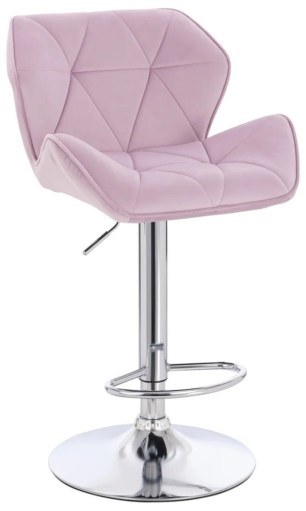 HR111W Scaun Mov Velur Bază Cromata