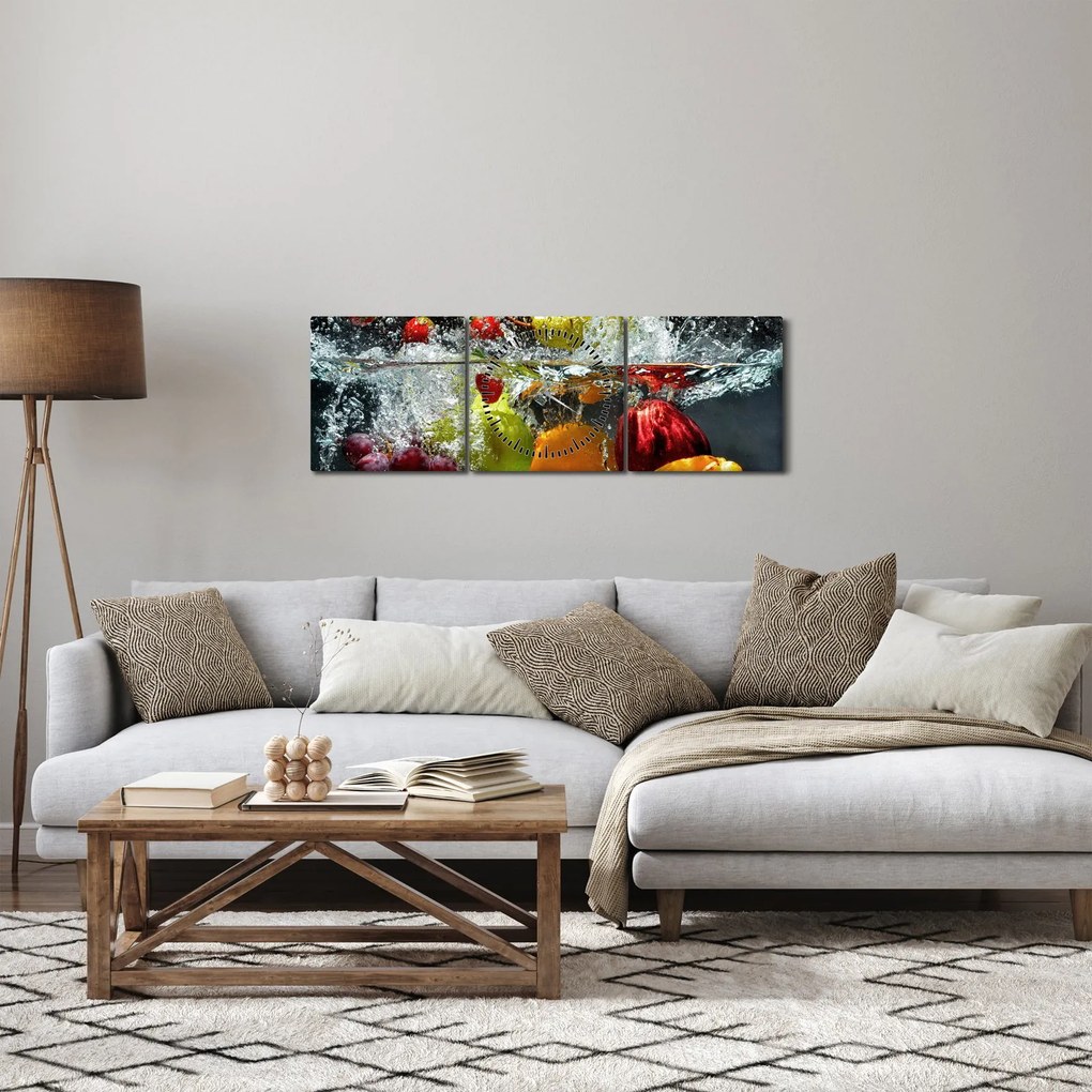 Tablou - Fructe (cu ceas) (90x30 cm)