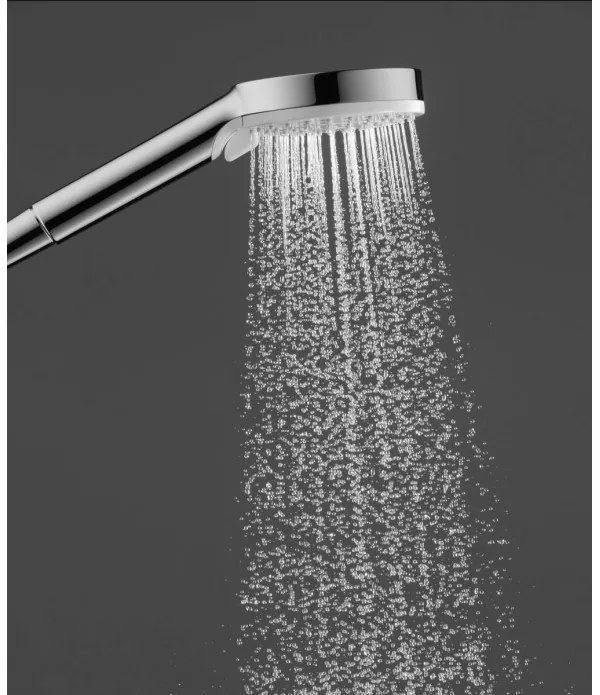 Set de dus, Hansgrohe Crometta Vario Unica, cu para 2 tipuri de jet, furtun si bara 65cm, crom, 26532400