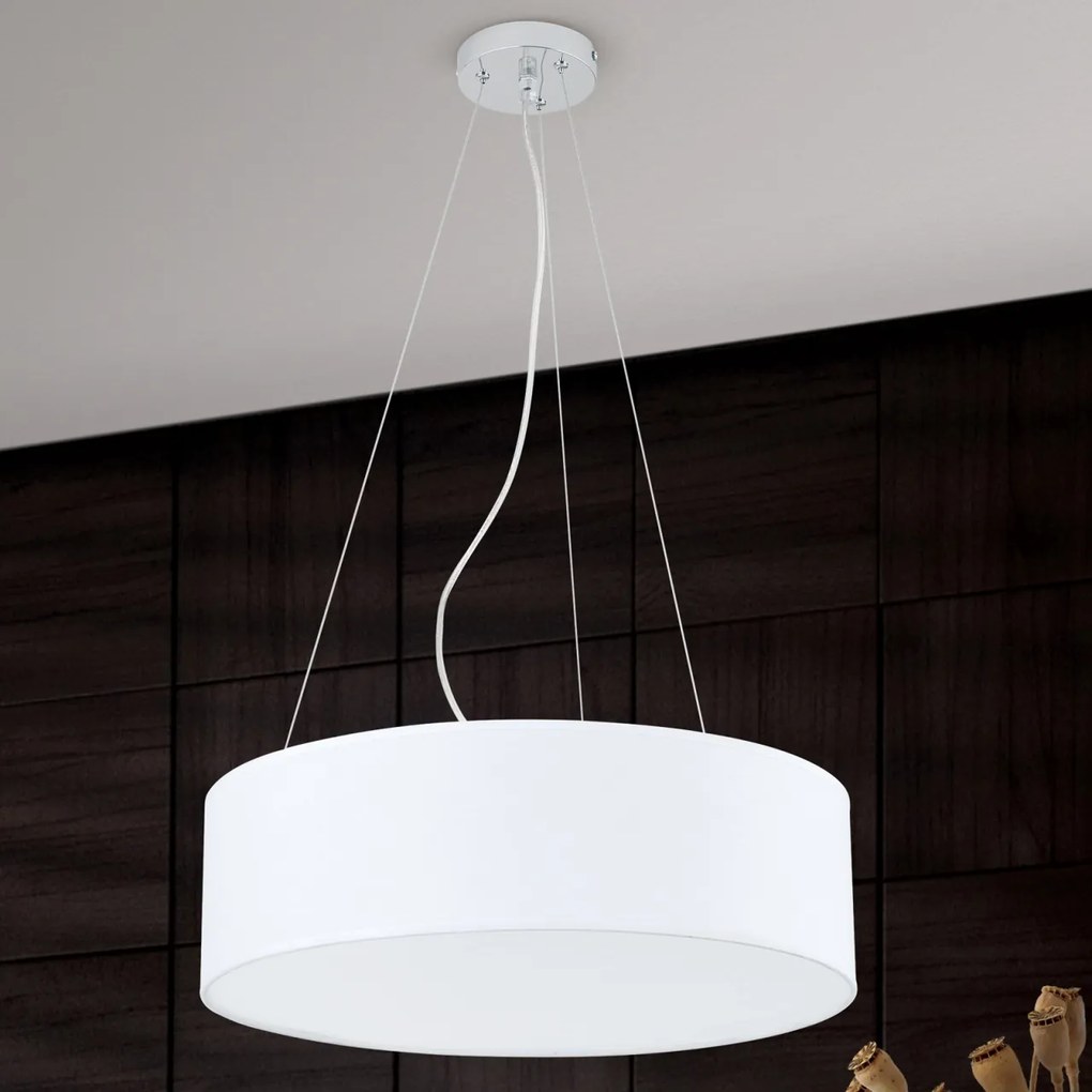 Lustra suspendata design modern Ufo 50cm alba