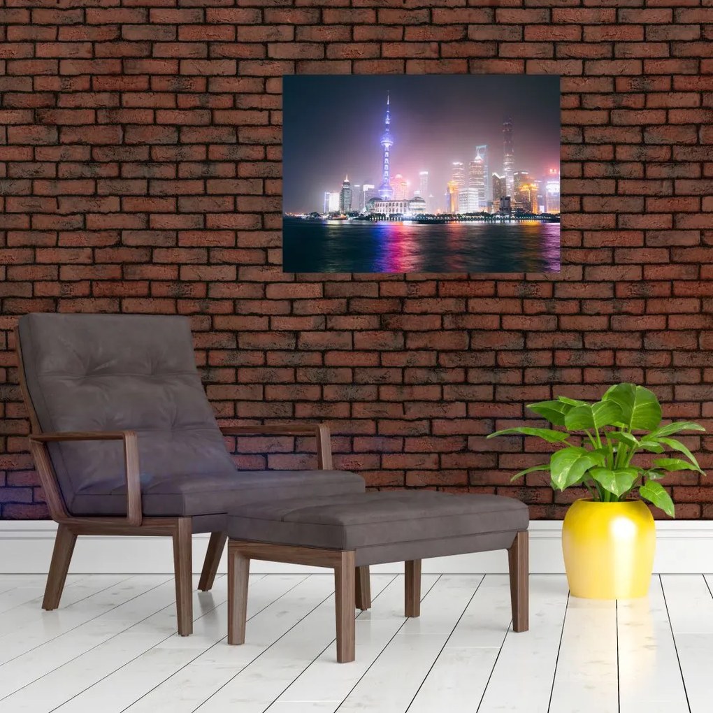 Tabloul Shangai nocturn (70x50 cm)