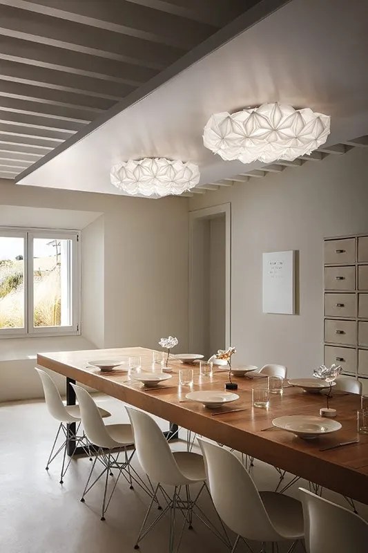 Aplica perete sau tavan design unicat realizata manual La Vie Large White