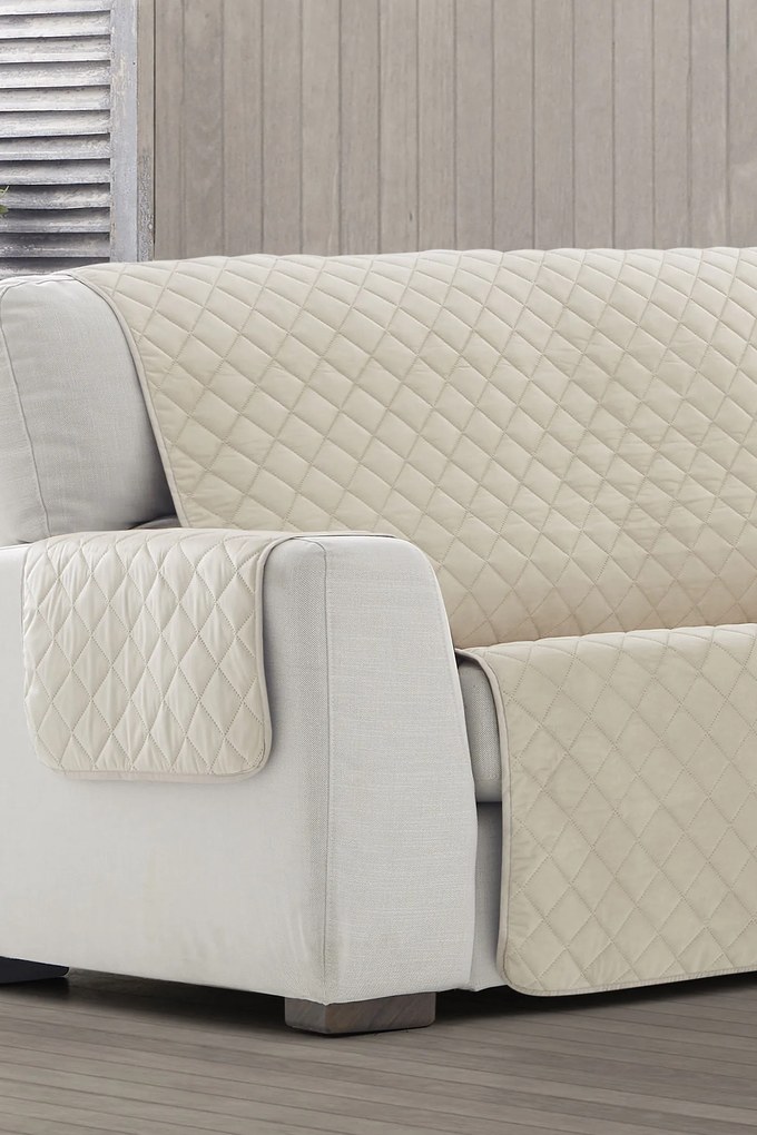 Husă de catifea pentru canapea cu două locuri Velvet gri închis bej 110x50 cm