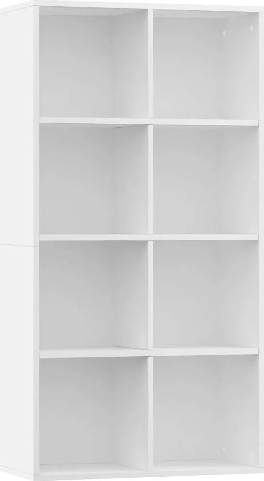 vidaXL Bibliotecă/Dulap, alb, 66x30x130 cm, lemn prelucrat