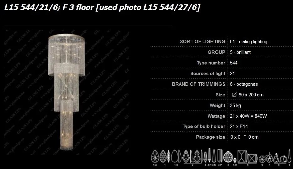 Lustra XL Cristal Bohemia, F 3 floor