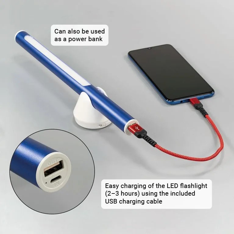 Garthen LED lampă de camping, impermeabil, albastru, 30 cm