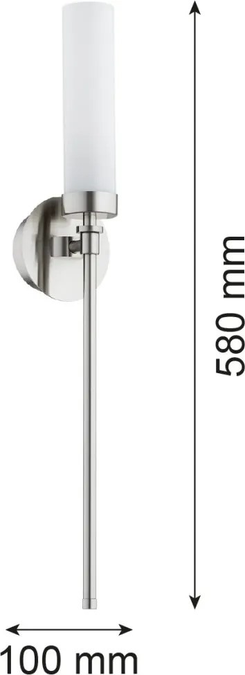 Aplica de perete stil elegant PRESTON nickel/sticla opal