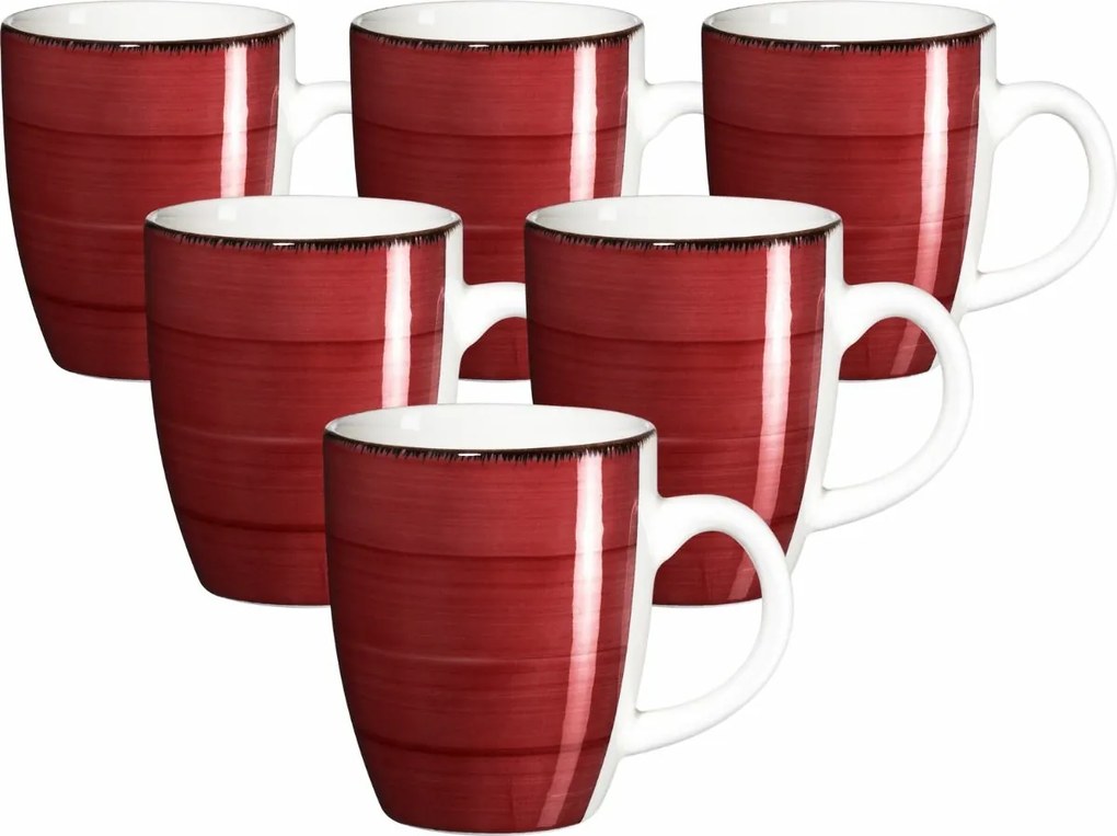 Set 6 căni Mäser Bel Tempo 380 ml, roșu