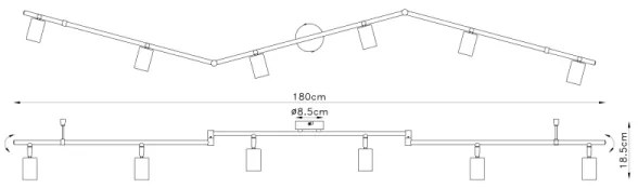 Spot Globo 54008-6 MARTHA 6xE27/60W/230V