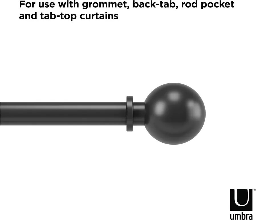 Galerie de perdea extensibilă 183-366 cm din oțel Bolas – Umbra