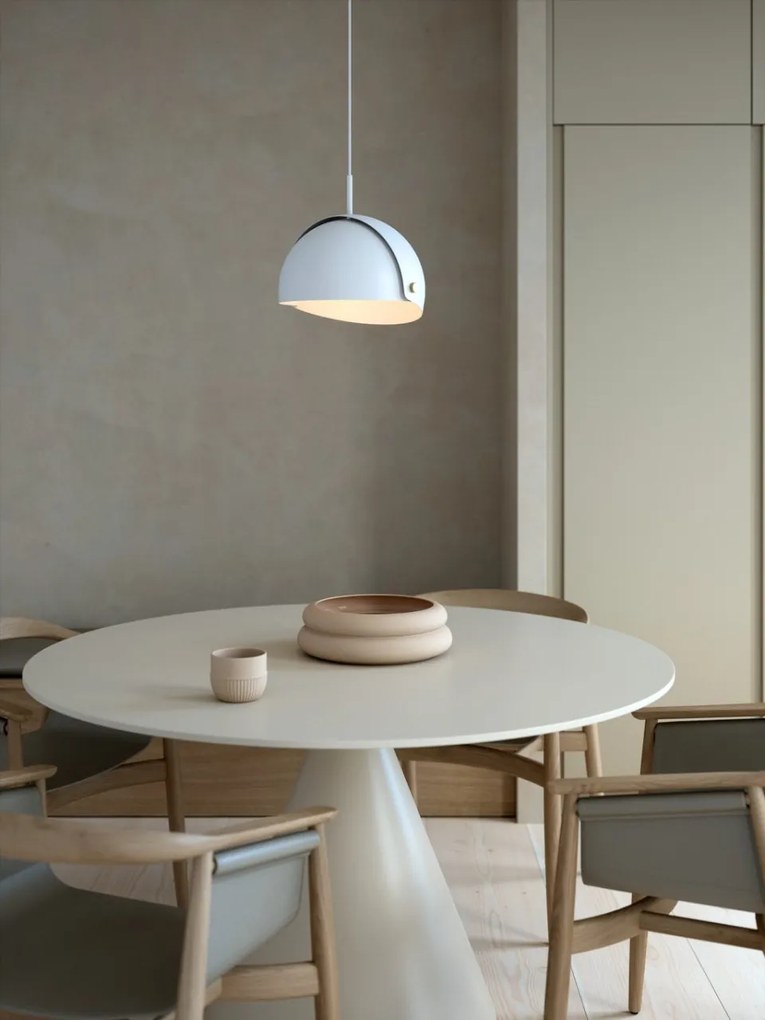 Lustra/Pendul metalic design nordic Align alb