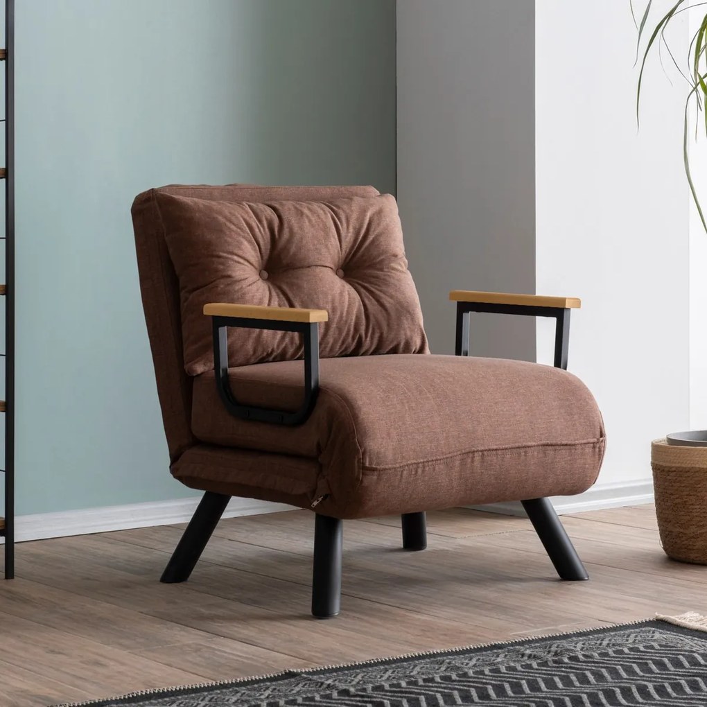 Fotoliu Sando Single Light Brown