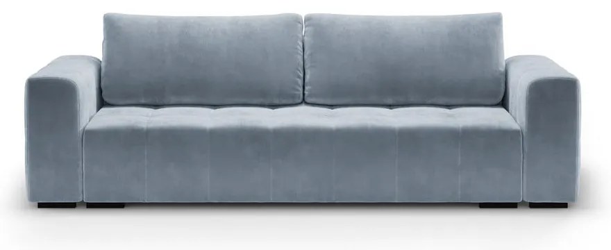 Canapea extensibila din catifea Milo Casa Luca, albastru deschis