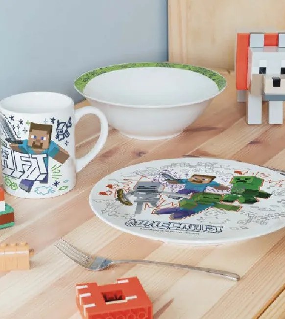 Minecraft Explore More set de veselă din porțelan în cutie cadou