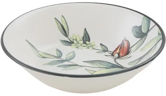 Set de 6 farfurii adânci din gresie ceramică Herbal 18 cm