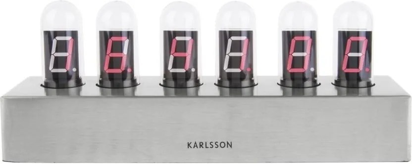 Ceas digital Karlsson Cathode, argintiu