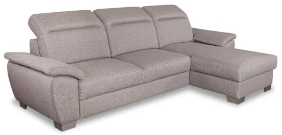 Coltar Extensibil Cu Insula Dreapta Dax, 5 Locuri, Lada De Depozitare, Gri, 299 Cm