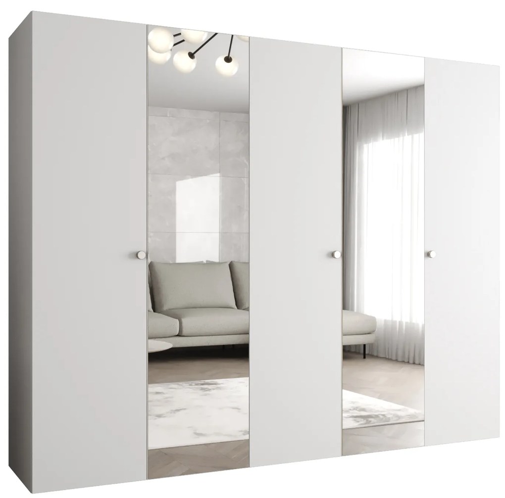 Dulap de haine 250 cm Parna 2 (alb + Argintiu). 1125946