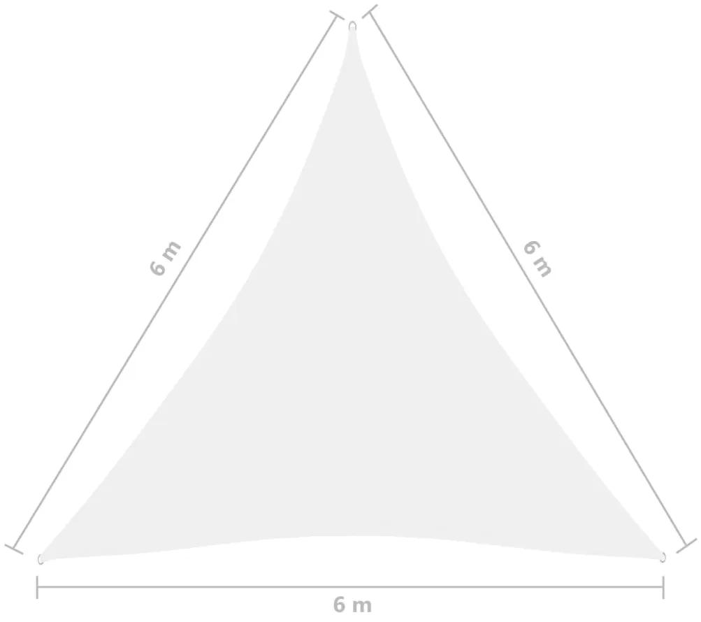 Panza parasolar, alb, 6x6x6 m, tesatura oxford, triunghiular Alb, 6 x 6 x 6 m