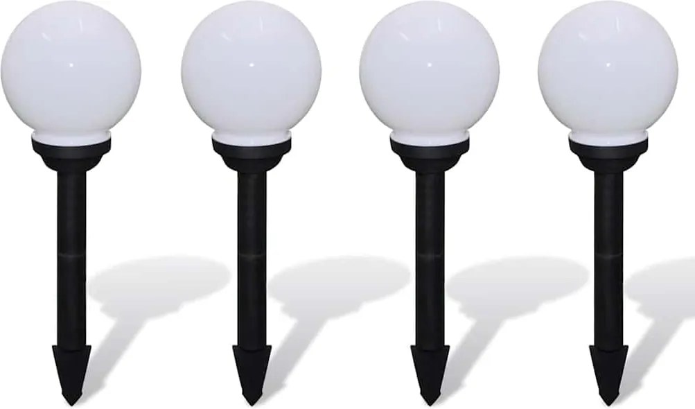 vidaXL Lămpi de exterior pentru alei LED 4 buc. 15 cm, cu țăruș de sol