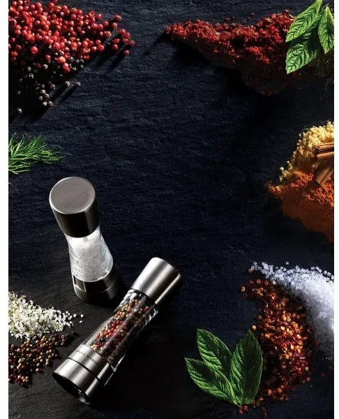 Cole&Mason DERWENT set 2 râșnițe sare și piper, 19 cm, crom lucios