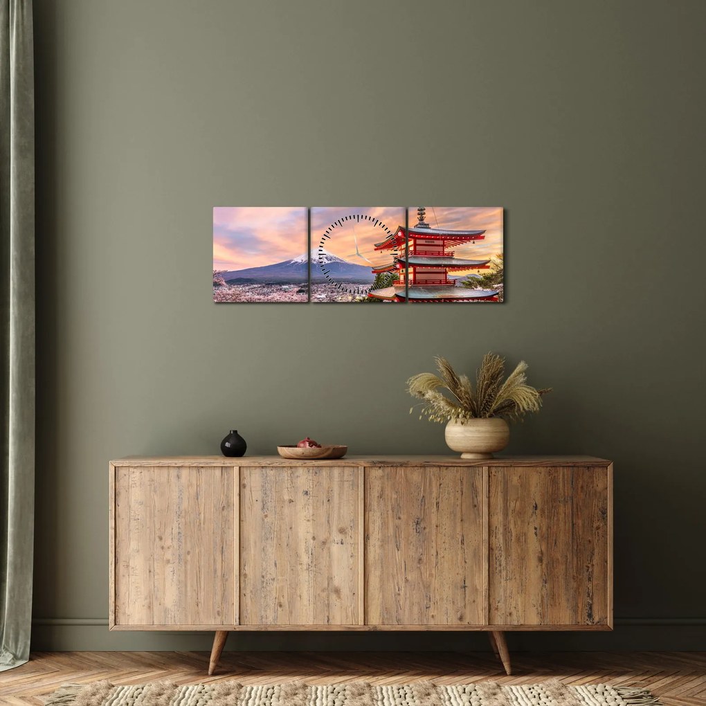 Tablou - Fuji (cu ceas) (90x30 cm)