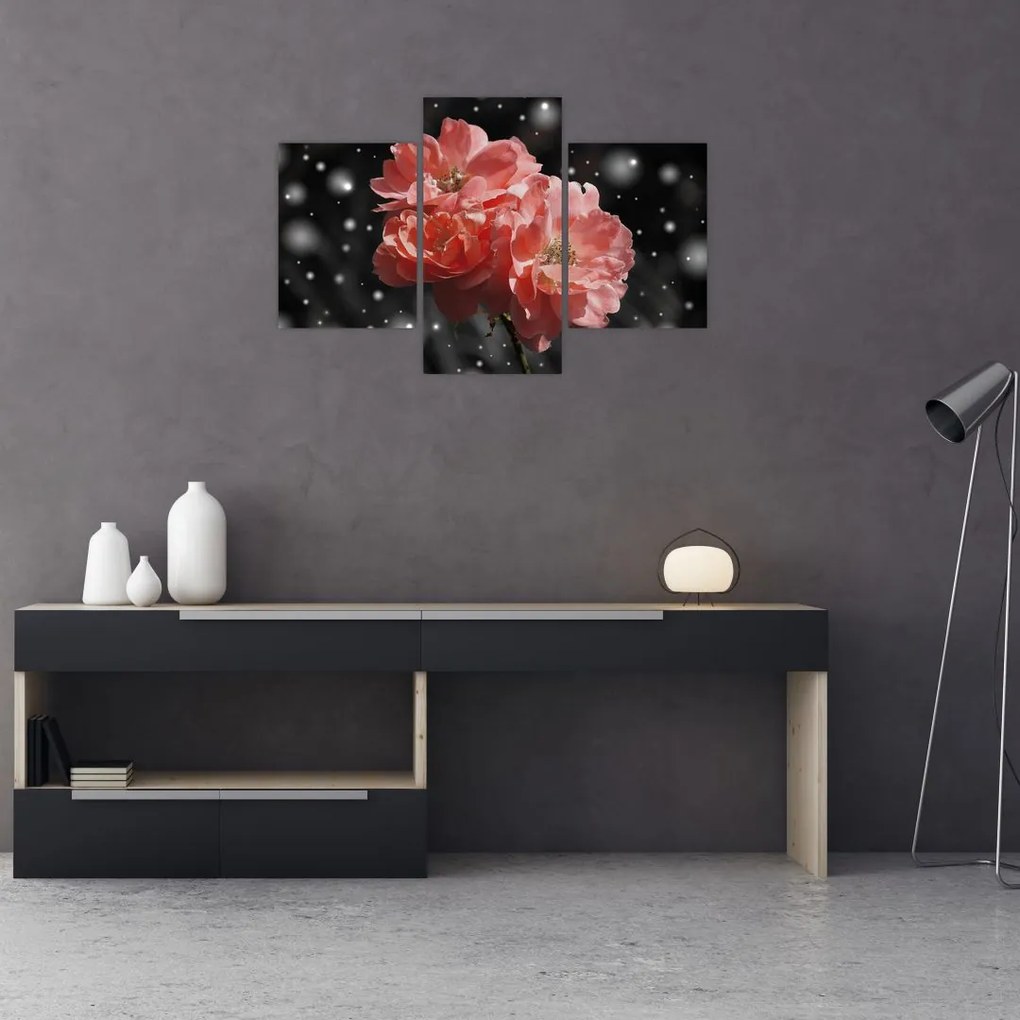 Tabloucu floare roz (90x60 cm)
