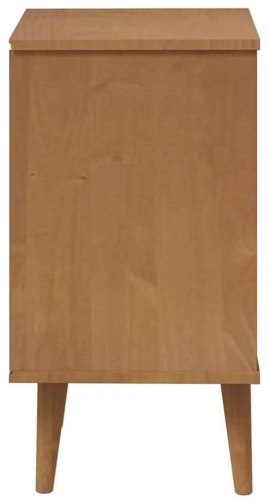 Noptiera, maro , 40x35x65 cm, lemn masiv de pin 1, Maro