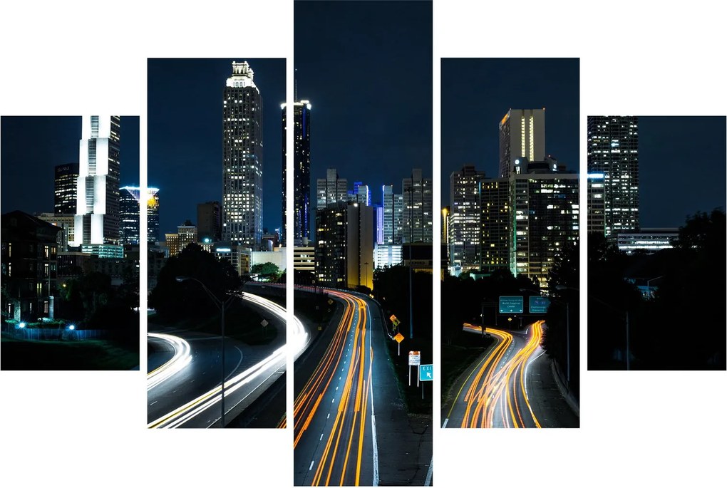 Tabloul metropolei nocturne (150x105 cm)