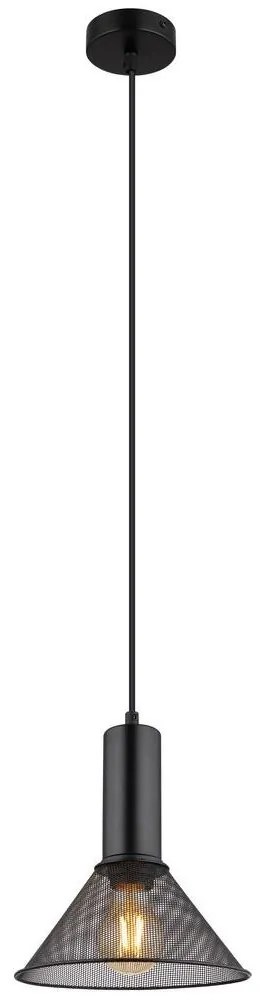 Lustră pe cablu JEDD 1xE27/60W/230V negru Globo 15648H1