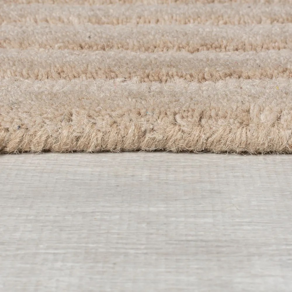 Covor bej țesut manual din lână 160x230 cm Zen Rectangles – Flair Rugs