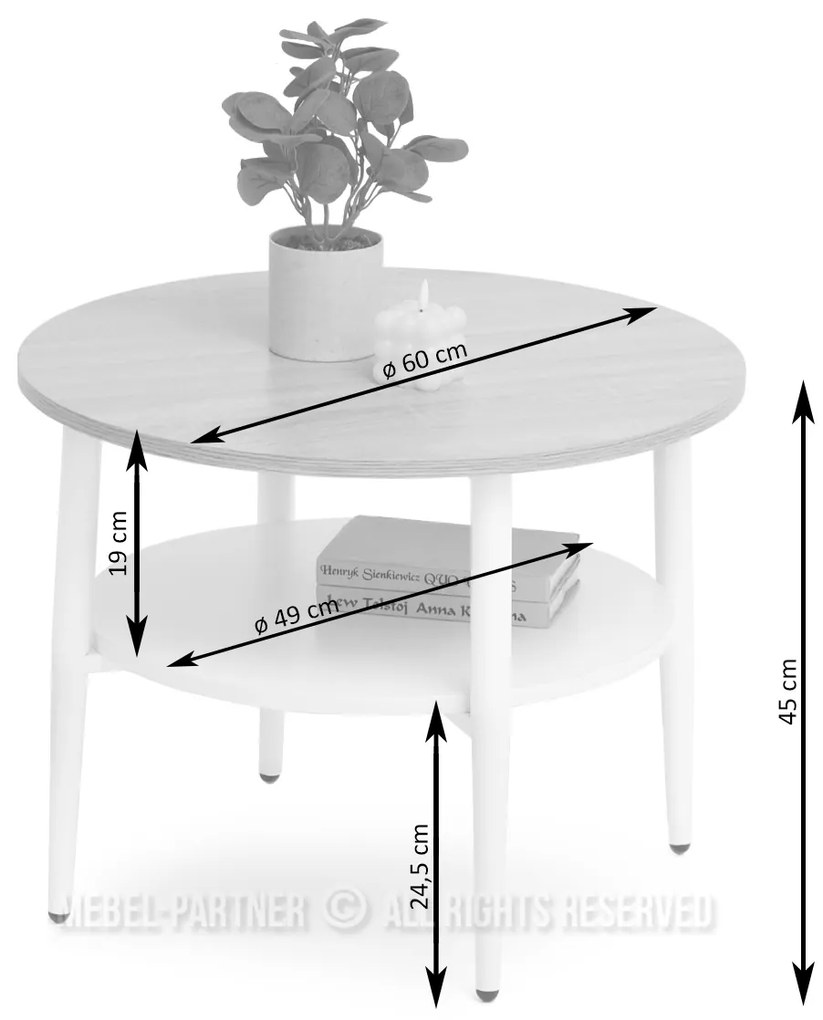 Măsuță de cafea Randolf S (nuc + negru). Promo -7%. 1111695