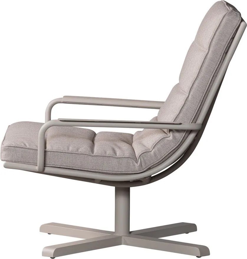 Fotoliu de grădină grej din metal/capitonat Coosa – WOOOD