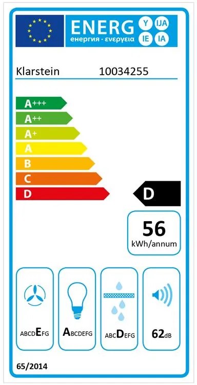Klarstein Simplica, hotă, încorporat, 52 cm, extracție aerului: 400 m³ / h, LED, oțel inoxidabil