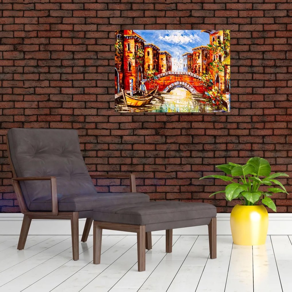 Tablou - Pictură în ulei a orașului III. (70x50 cm)